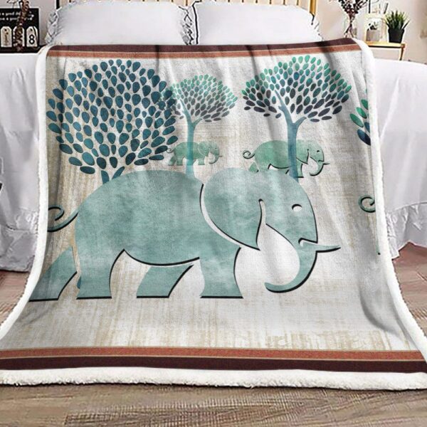 Elephant Fleece Blanket Sherpa Blanket