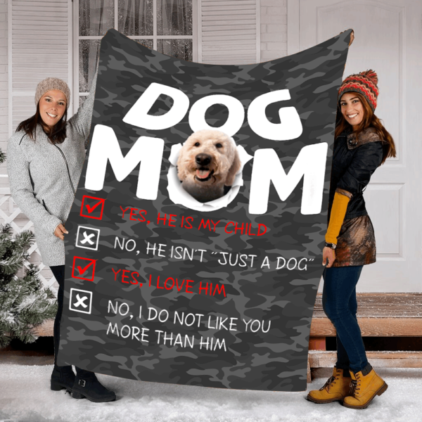 Goldendoodle Dog Mom Fleece Blanket Sherpa Blanket