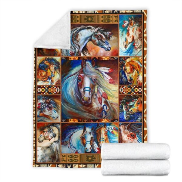 Horse Fleece Blanket Sherpa Blanket
