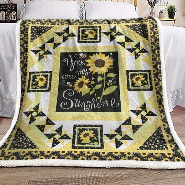Sunflower Fleece Blanket Sherpa Blanket