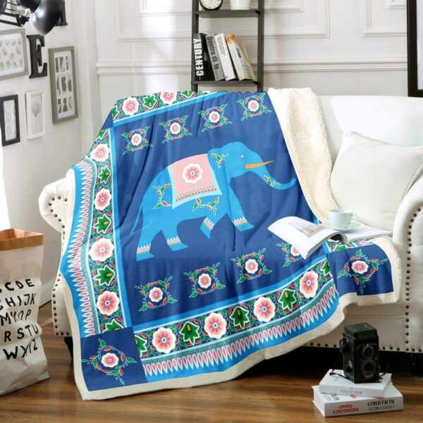 Elephant Fleece Blanket Sherpa Blanket