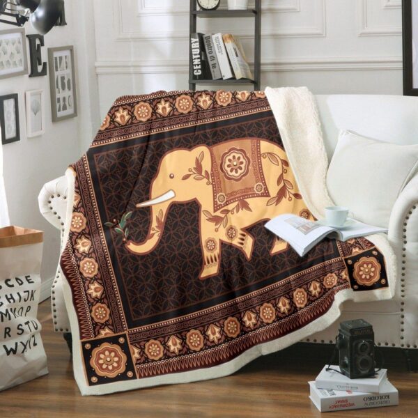 Elephant Fleece Blanket Sherpa Blanket