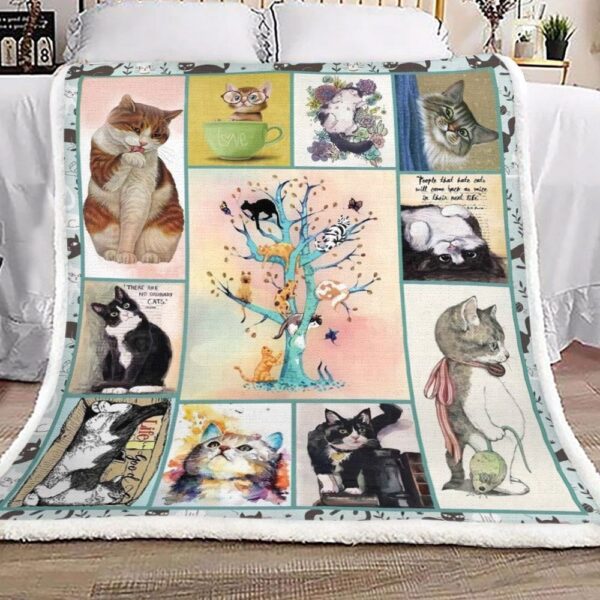 Cat Fleece Blanket Sherpa Blanket