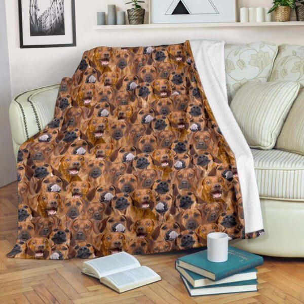 Rhodesian Ridgeback Full Face Fleece Blanket Sherpa Blanket