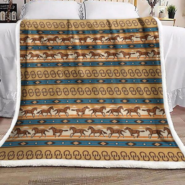 Horse Fleece Blanket Sherpa Blanket