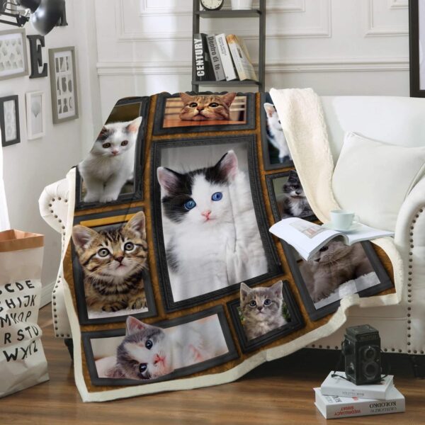 Cat Fleece Blanket Sherpa Blanket