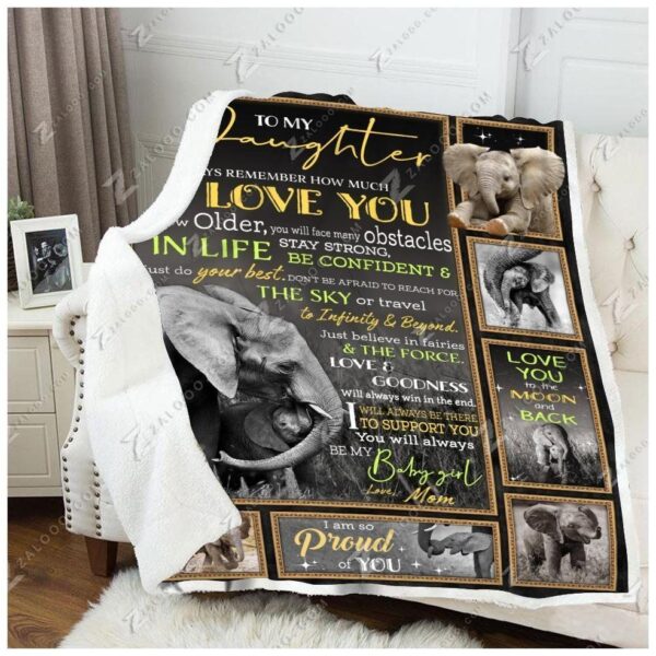 Elephant Fleece Blanket Sherpa Blanket