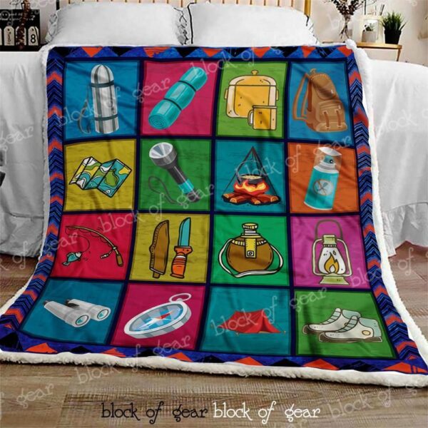 Camping For Life Fleece Blanket Sherpa Blanket