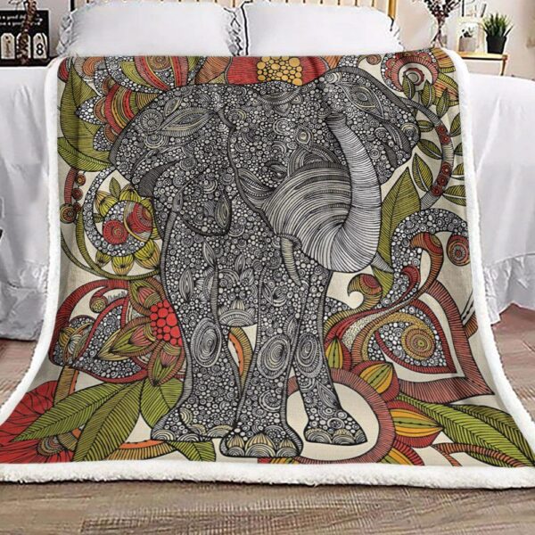 Elephant Fleece Blanket Sherpa Blanket