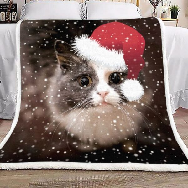Cat Christmas Fleece Blanket Sherpa Blanket