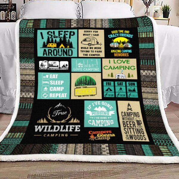 Camping Fleece Blanket Sherpa Blanket