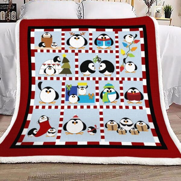 Penguin Fleece Blanket Sherpa Blanket