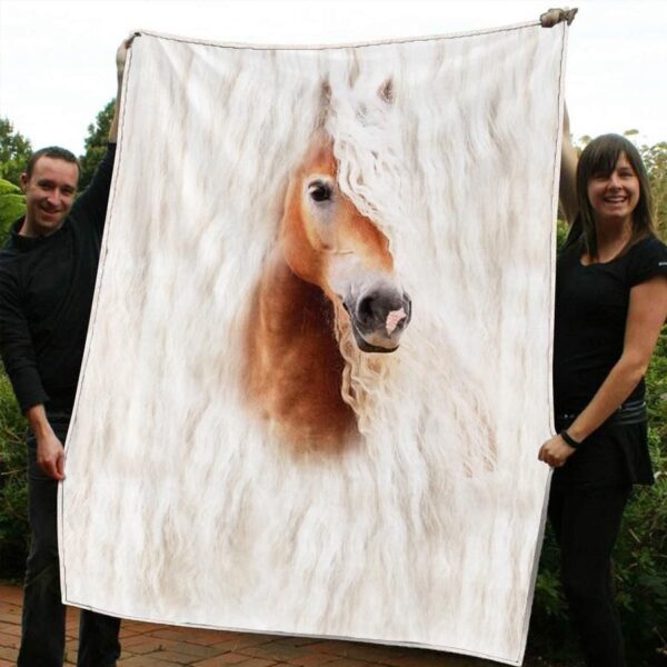 Haflinger Horse Fleece Blanket Sherpa Blanket