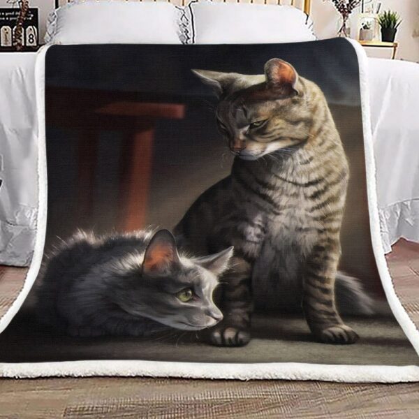 Cat Fleece Blanket Sherpa Blanket