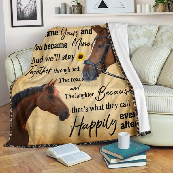 Once Upon A Time Horse Fleece Blanket Sherpa Blanket