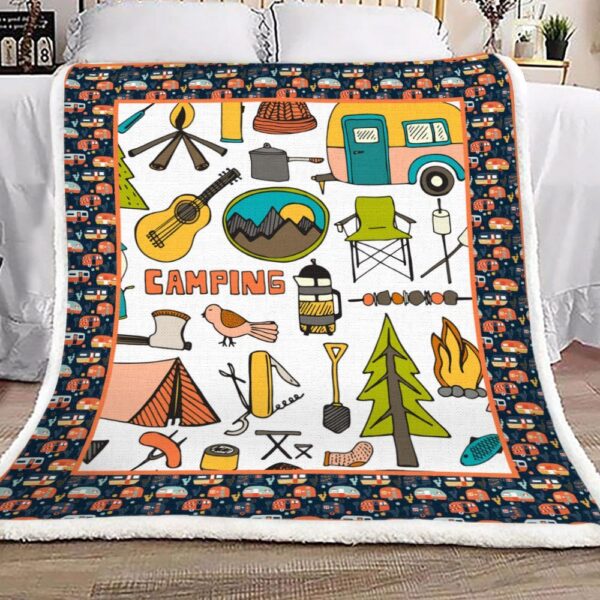 Camping Fleece Blanket Sherpa Blanket