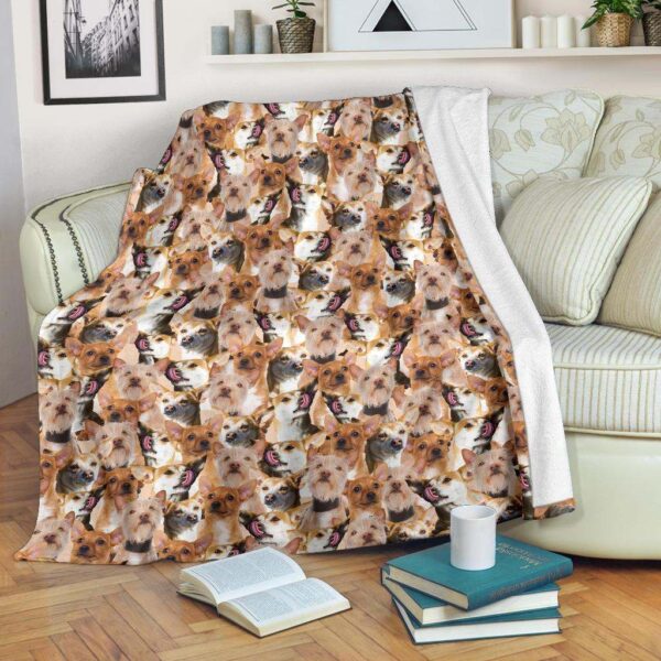 Portuguese Podengo Full Face Fleece Blanket Sherpa Blanket