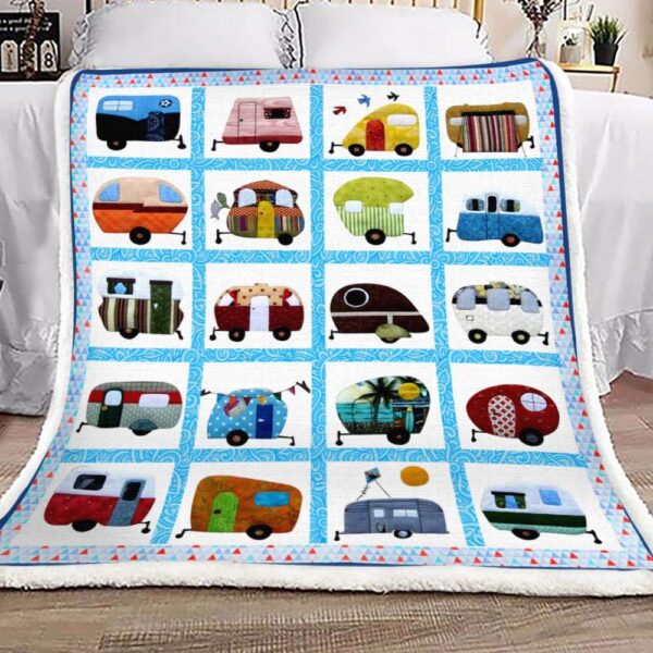 Camping Fleece Blanket Sherpa Blanket