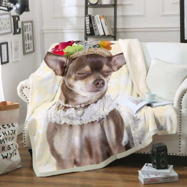 Chihuahua Fleece Blanket Sherpa Blanket