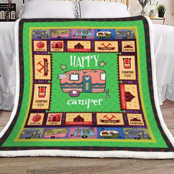 Camping Fleece Blanket Sherpa Blanket