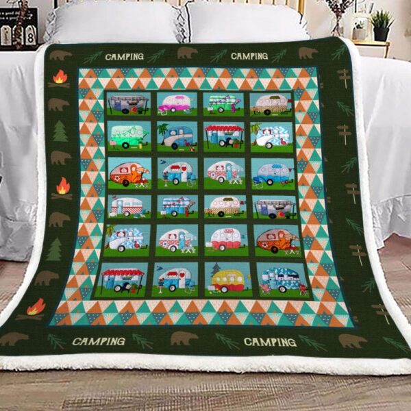 Camping Fleece Blanket Sherpa Blanket