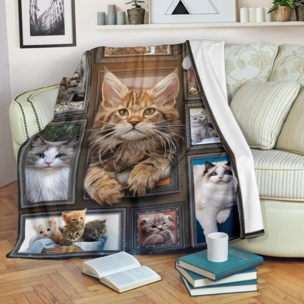 Cat Fleece Blanket Sherpa Blanket