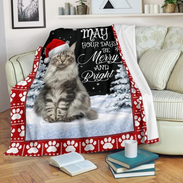 Cat Christmas Fleece Blanket Sherpa Blanket