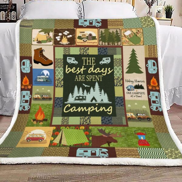 Camping Fleece Blanket Sherpa Blanket
