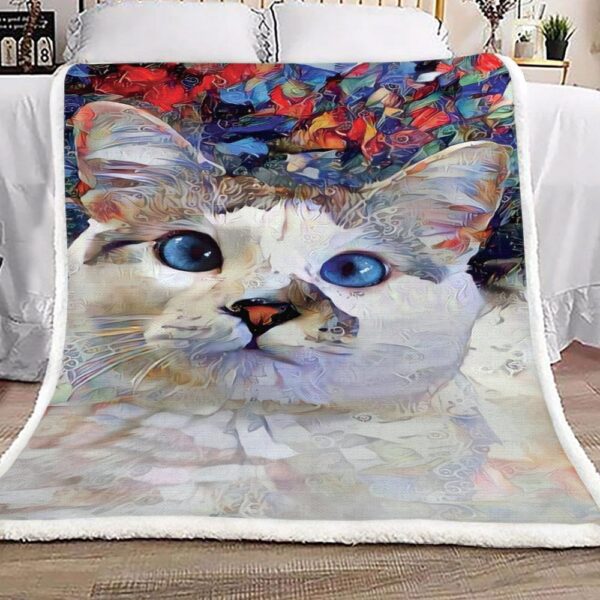 Burmilla Cat Fleece Blanket Sherpa Blanket