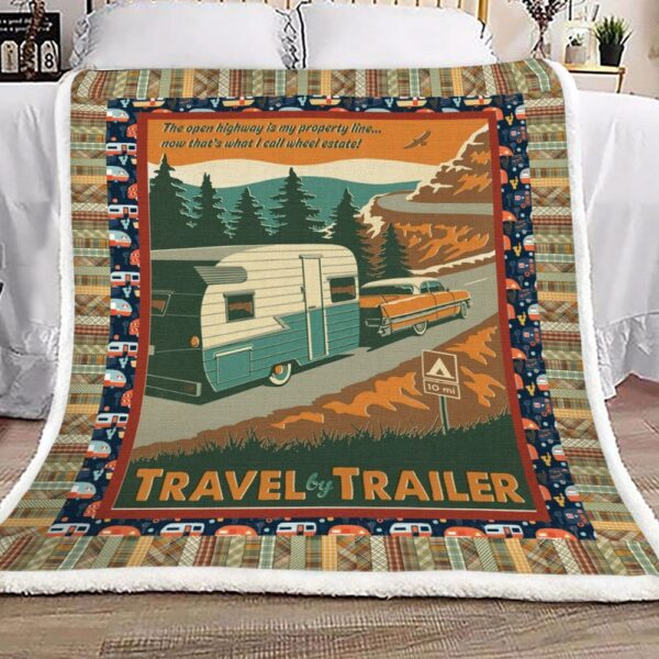 Camping Fleece Blanket Sherpa Blanket