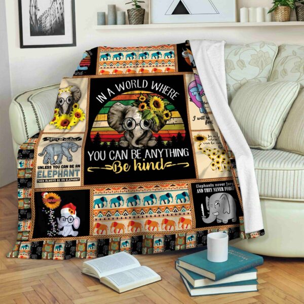 Elephant Fleece Blanket Sherpa Blanket