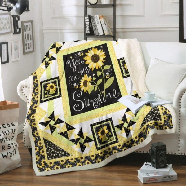 Sunflower Fleece Blanket Sherpa Blanket