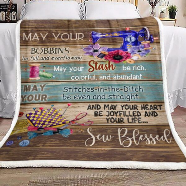 Sewing Machine Fleece Blanket Sherpa Blanket
