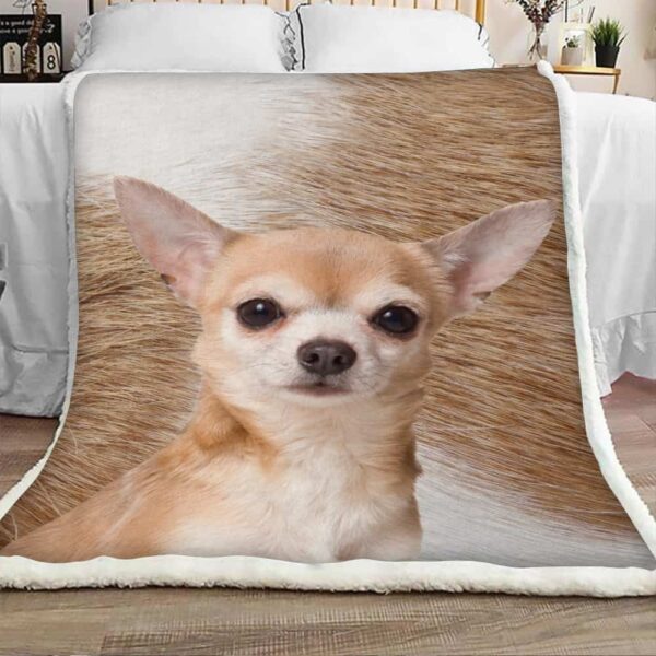 Cute Chihuahua Dog Fleece Blanket Sherpa Blanket