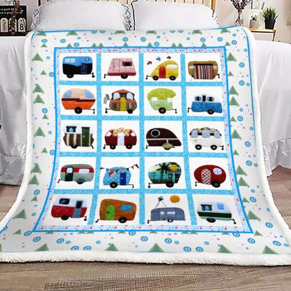 Camping Fleece Blanket Sherpa Blanket