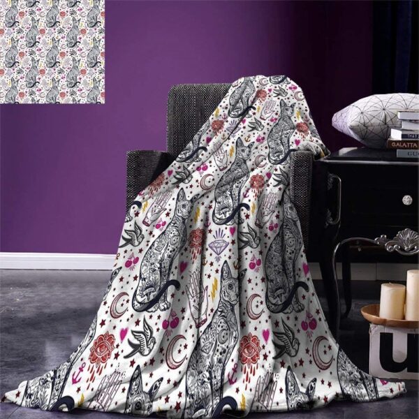Cat Fleece Blanket Sherpa Blanket