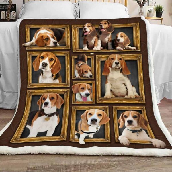 Cute Beagle Dog Fleece Blanket Sherpa Blanket