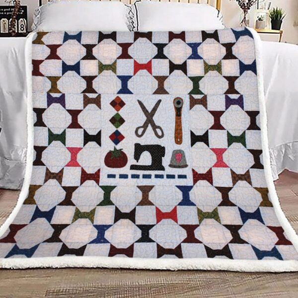 Sewing Machine Fleece Blanket Sherpa Blanket