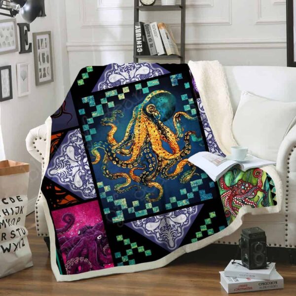 Octopus Fleece Blanket Sherpa Blanket