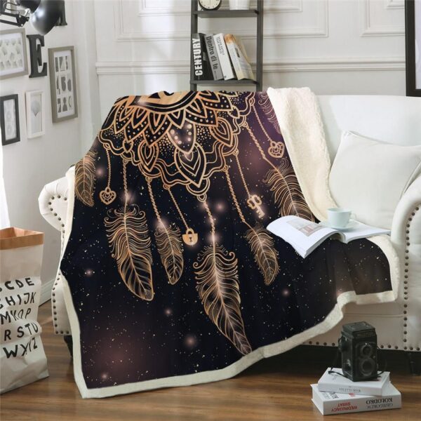 Dreamcatcher Fleece Blanket Sherpa Blanket