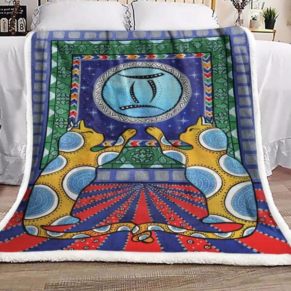 Cat Zodiac Fleece Blanket Sherpa Blanket