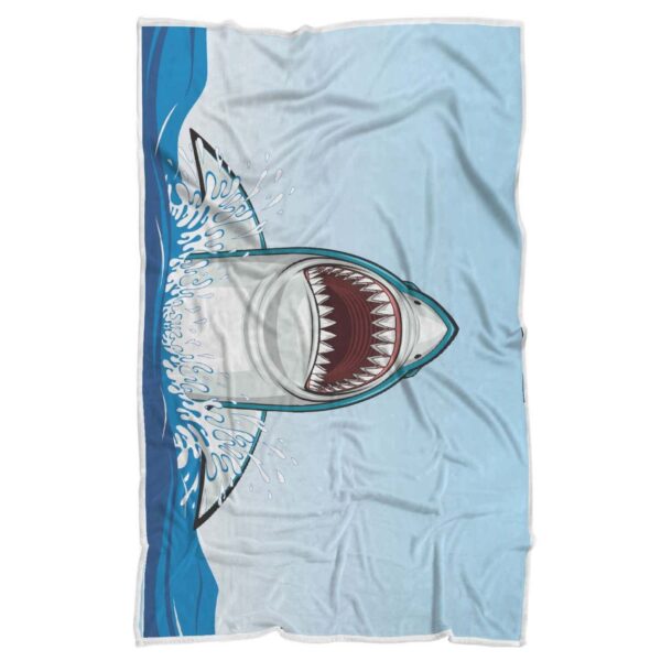 Shark Bite Fleece Blanket Sherpa Blanket