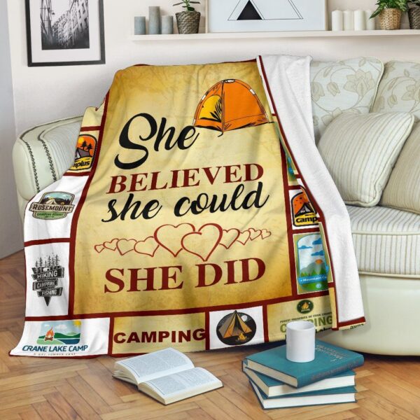 Camping Fleece Blanket Sherpa Blanket