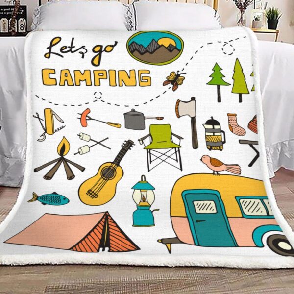 Camping Fleece Blanket Sherpa Blanket