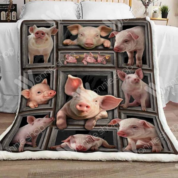 Pig Fleece Blanket Sherpa Blanket