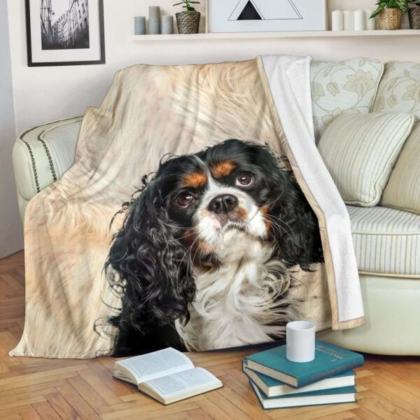 King Charles Spaniel Fleece Blanket Sherpa Blanket