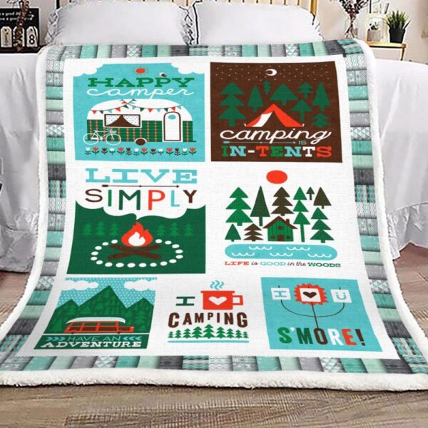 Camping Fleece Blanket Sherpa Blanket