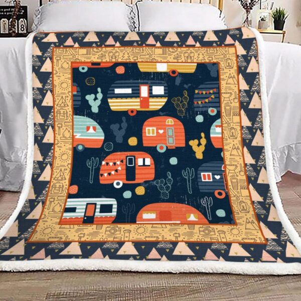 Camping Fleece Blanket Sherpa Blanket