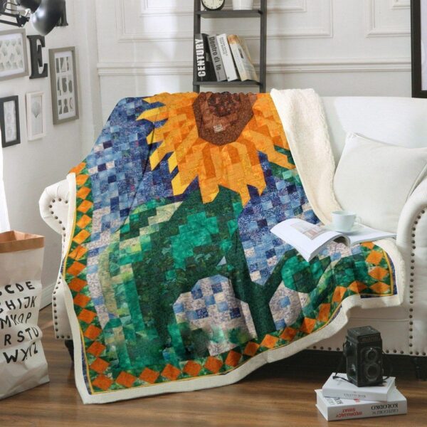 Sunflower Fleece Blanket Sherpa Blanket