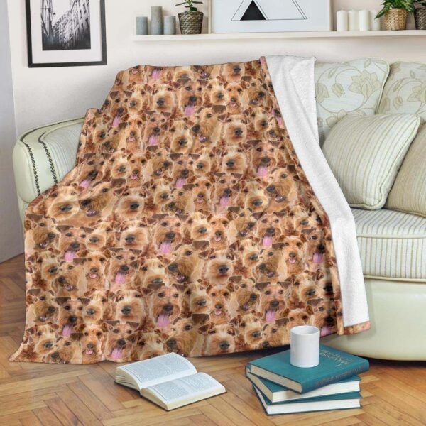 Irish Terrier Full Face Fleece Blanket Sherpa Blanket